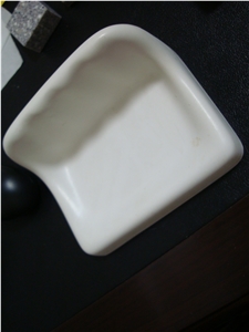 White Engineered Stone Quartz Stone Square Soap Dish White Engineered Stone Quartz Stone Square Soap Dish