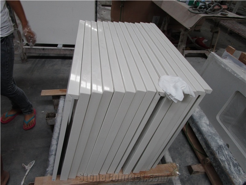 White Quarzite Kitchen Countertop/Bar Top/Worktop/Vanity Top, White Quartzite Kitchen Countertops