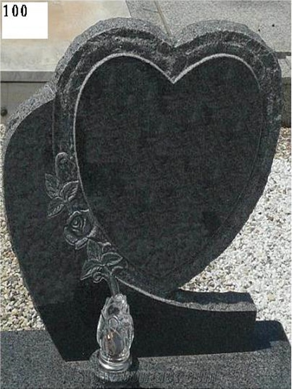 Double Heart Shaped Headstone with Angle China Red Granite Tombstone,Double Angel Holding Heart Shaped Granite Headstone Design,Heart Withe Angle Headstone