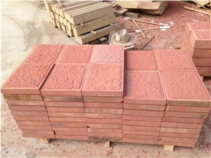Red Sandstone Cube Stone & Pavers