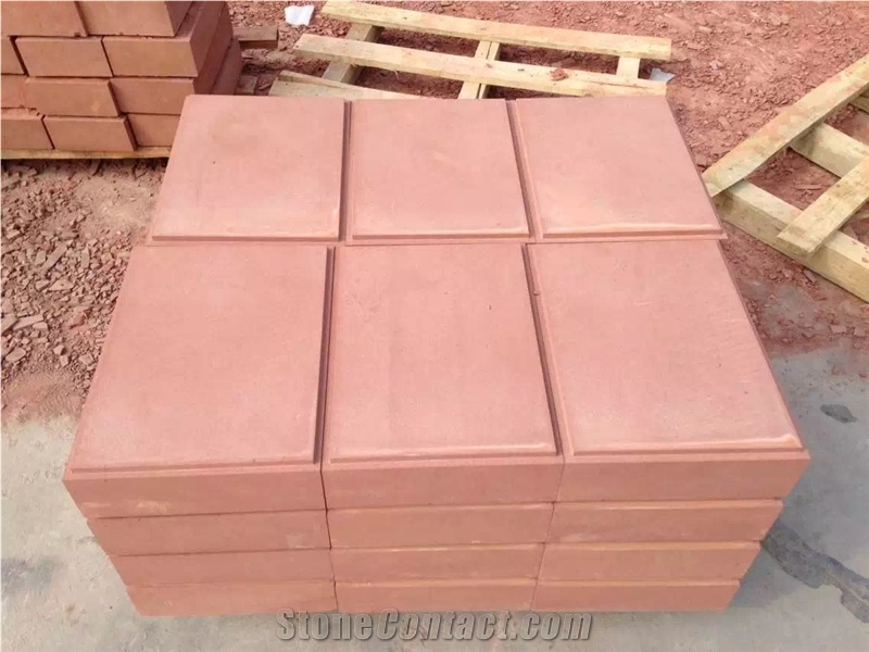 Red Sandstone Cube Stone & Pavers