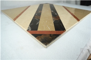 Australia Queensland Golden Beige Composite Marble Floor Tile Composite Medallion