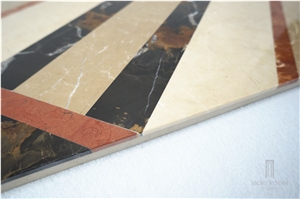 Australia Queensland Golden Beige Composite Marble Floor Tile Composite Medallion