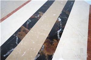 Australia Queensland Golden Beige Composite Marble Floor Tile Composite Medallion