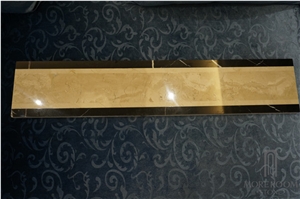 Beige Marble Turkey Artistic Border, Composite Marble Molding & Border for Floor Marble Mosaic Borders