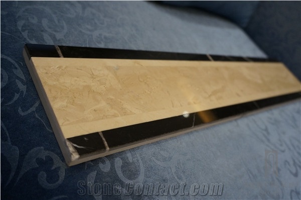 Beige Marble Turkey Artistic Border, Composite Marble Molding & Border for Floor Marble Mosaic Borders
