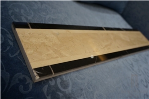 Beige Marble Turkey Artistic Border, Composite Marble Molding & Border for Floor Marble Mosaic Borders