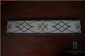 Beige Marble Turkey Artistic Border,Marble Flooring Border Designs