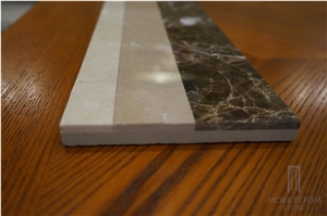 Floor Marble Border Design Emperador Dark Marble Artistic Border Tile