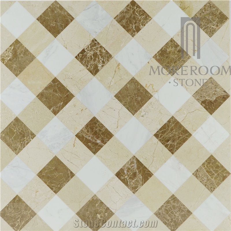 Golden Cream Marble Medallions Design Floor &Wall Marble-Composite Marble