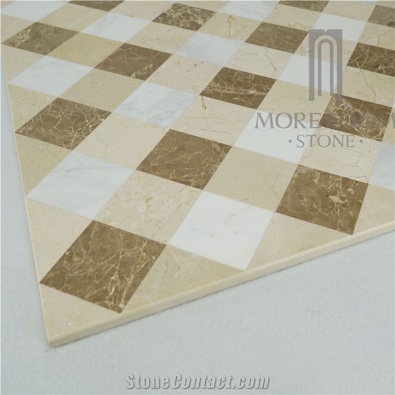 Golden Cream Marble Medallions Design Floor &Wall Marble-Composite Marble