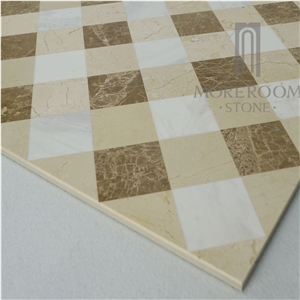 Golden Cream Marble Medallions Design Floor &Wall Marble-Composite Marble