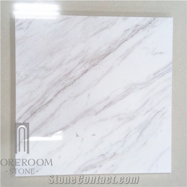 Greece Nevrokopion Volakas Semi White Marble Laminated Marble Tiles & Slabs Marble Price