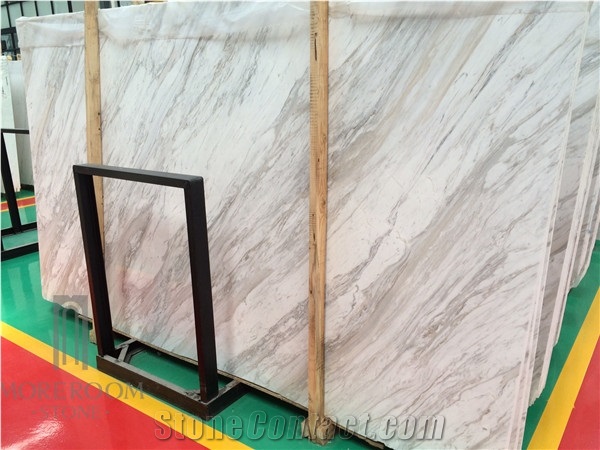 Greece Nevrokopion Volakas Semi White Marble Laminated Marble Tiles & Slabs Marble Price