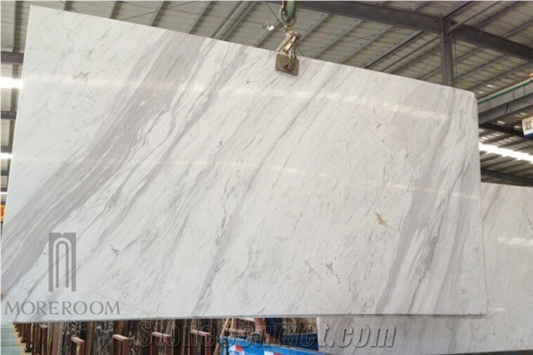 Greece Nevrokopion Volakas Semi White Marble Laminated Marble Tiles & Slabs Marble Price