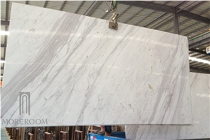 Greece Nevrokopion Volakas Semi White Marble Laminated Marble Tiles & Slabs Marble Price