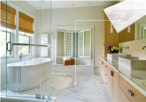 Greece Nevrokopion Volakas Semi White Marble Laminated Marble Tiles & Slabs Marble Price