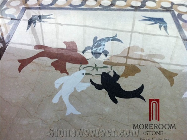 Italy Composited Marble Waterjet Medallion Water Jet Marble Designs Italian Marble Price Marble Inlay Flooring Design
