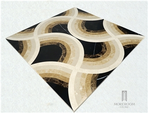 Marble Waterjet Medallion for Backgound Wall Design