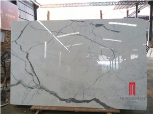 Moreroom Stone Italy Calacatta White Marble Slab with Aluminum Honeycomb