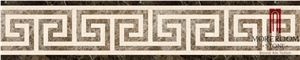 Multicolor Marble Flooring Border Designs, Waterjet Marble Borders Tile