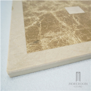 Turkey Emperador Light Marble Water-Jet Medallions Composite Pattern