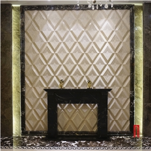Turkey Latte Beige 3d Marble Cnc Wall Panels