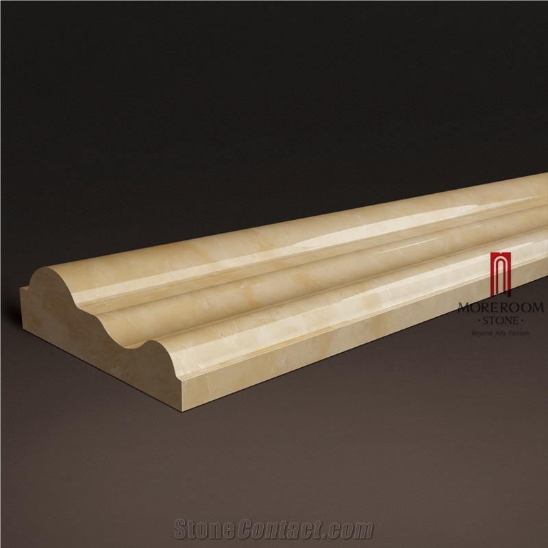 Turkey Latte Beige Marble Moulding, Cheap Price Marble Wall Moulding, Decor 3d Border
