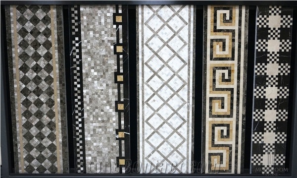 Waterjet Marble Border for Hotel Design Border Decos Suppliers, Beige Marble Border Decos