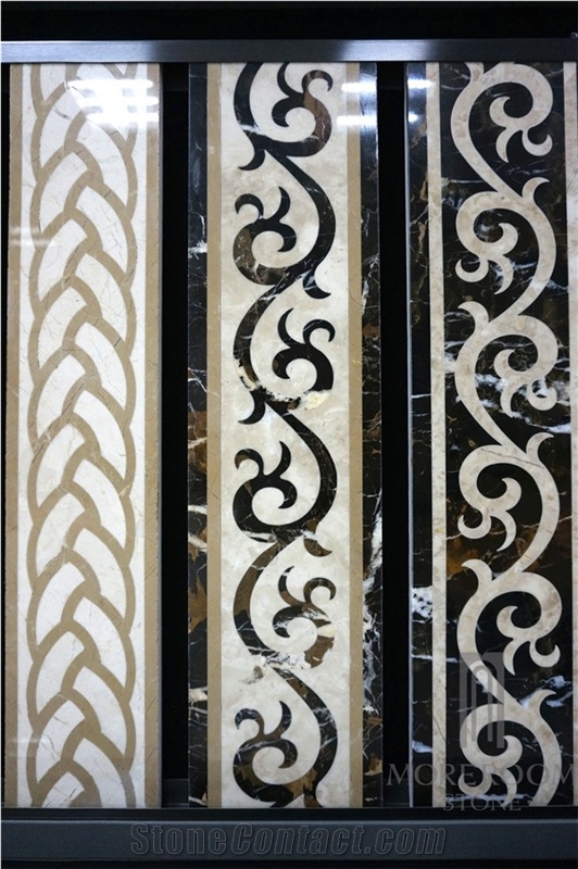 Waterjet Marble Border for Hotel Design Border Decos Suppliers, Beige Marble Border Decos