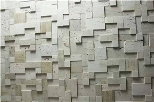 Beige Travertine Cultured Stone, Beige Travertine Wall Cladding Panel
