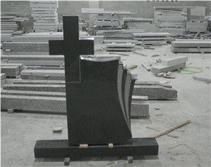Black Granite Headstone, Cross Tombstone, Cross Headstone, European Style Monuments, Cemetery Tombstones, Black Color Granite Gravestone Black Granite Headstone, Cross Tombstone, Cross Headstone, European Style Monuments, Cemetery Tombstones, Black Color Granite Gravestone