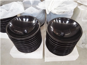 Black Jade Marble Round Basins & Sinks