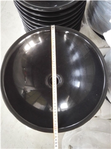 Black Jade Marble Round Basins & Sinks