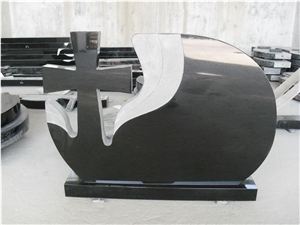 China Absolute Black Granite American Style Polished Monument & Tombstone