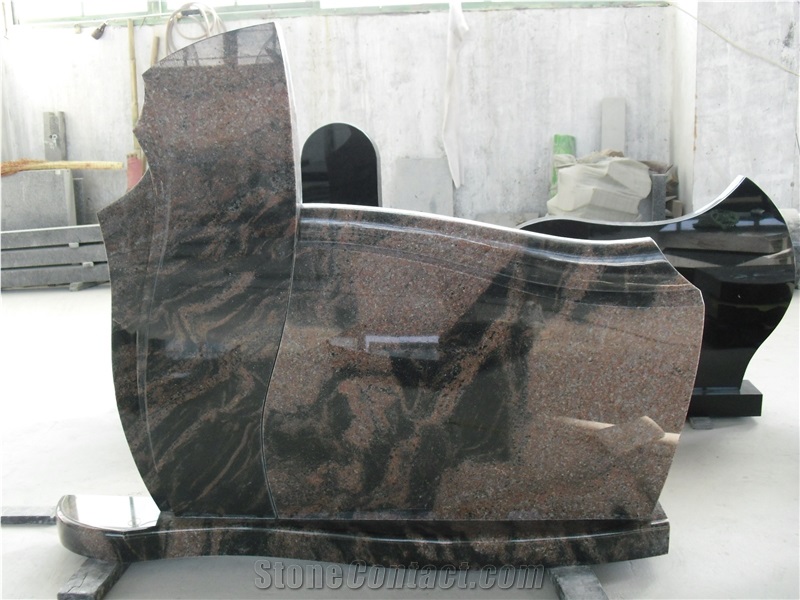 China Absolute Black Granite American Style Polished Monument & Tombstone