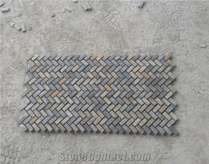 China Slate Mosaic, Rusty Slate Mosaic