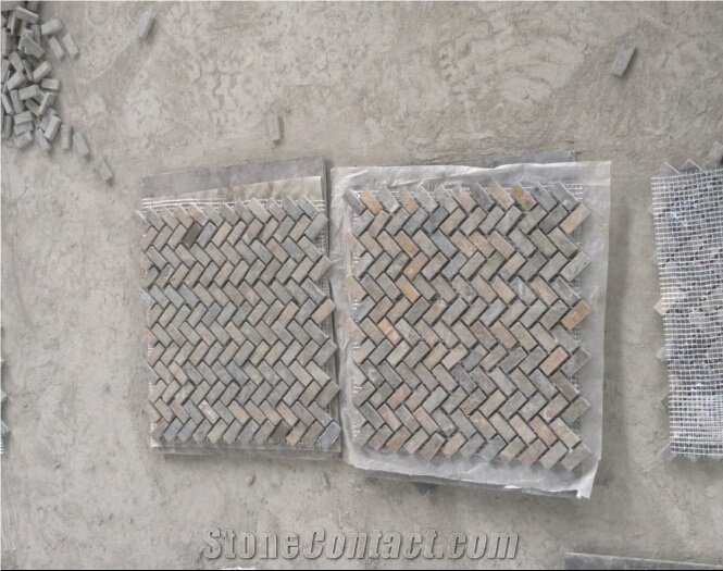 China Slate Mosaic, Rusty Slate Mosaic