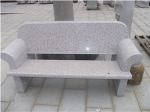 G603 Granite Garden Bench, Grey Granite Park Benches