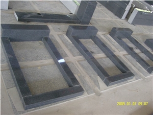 G654 Russian Style Granite Monument, Headstone, Black Gravestone