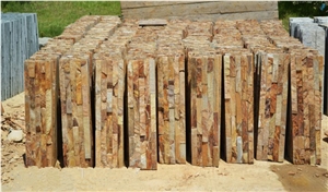 Golden Yellow Slate Wall Cladding Panel, China Yellow Slate Wall Cladding