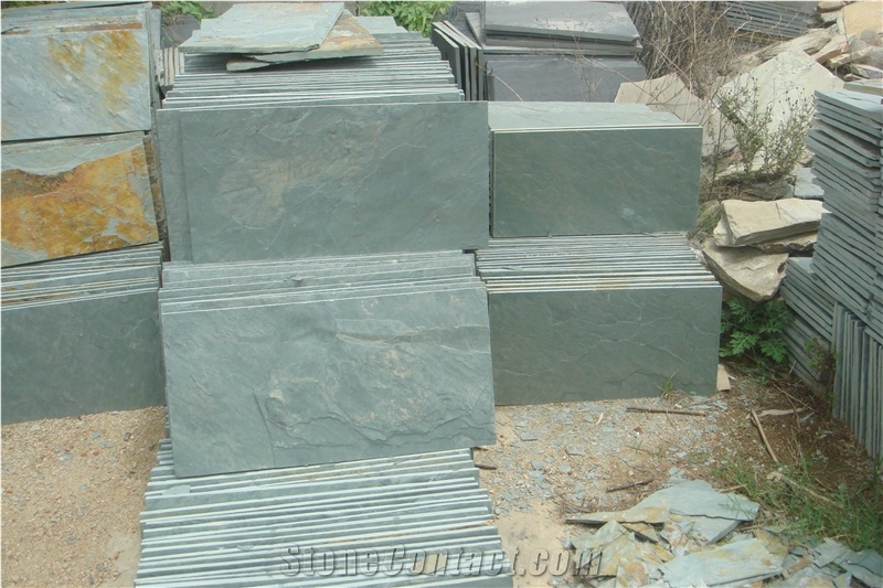 Natural Green Slate Cultured Stone Wall Panel,Interior Wall Decoration Ledge Stone Panel
