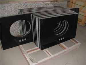 Shanxi Black Granite Vanity Tops, China Black Vanity Tops, Absolute Black Vanity Tops