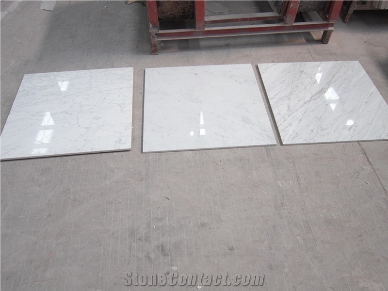 White Color Bianco Carrara Marble Tiles,Italian White Carrara Marble Composite Tiles, Carrara White Marble Stone