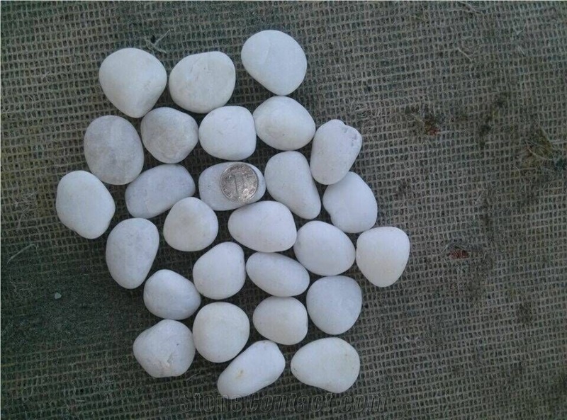 White Natural Pebble Stone