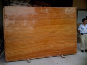 Wood Grain Yellow Marble Slabs & Tiles, China Golden Yellow Marble