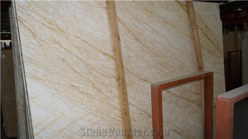 Golden Spider Marble Slabs & Tiles, Greece Yellow Marble