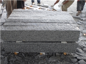 New G603 Granite Kerbstone Pineapple Surface,Crystal Grey Granite