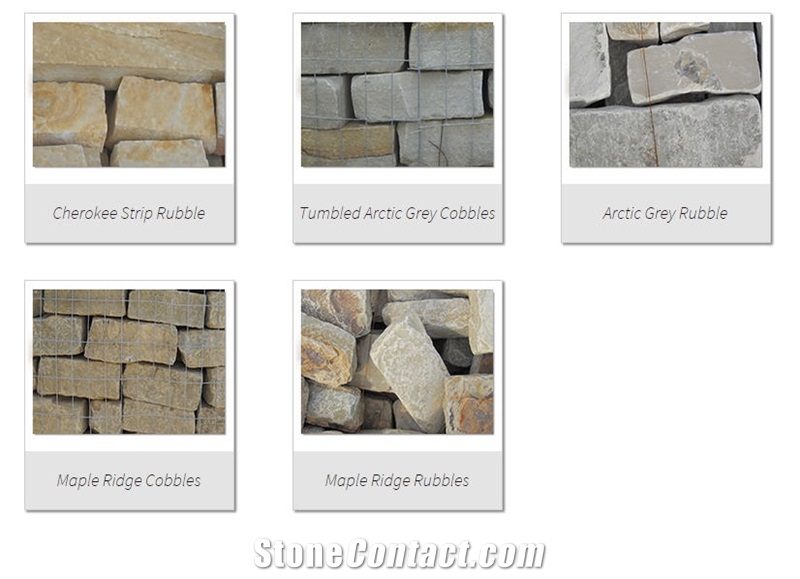 Tumbled Arctic Grey Cobbles and Rubble