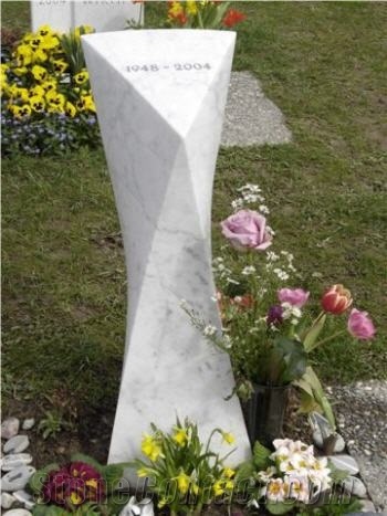 Bianco Carrara Marble Headstone